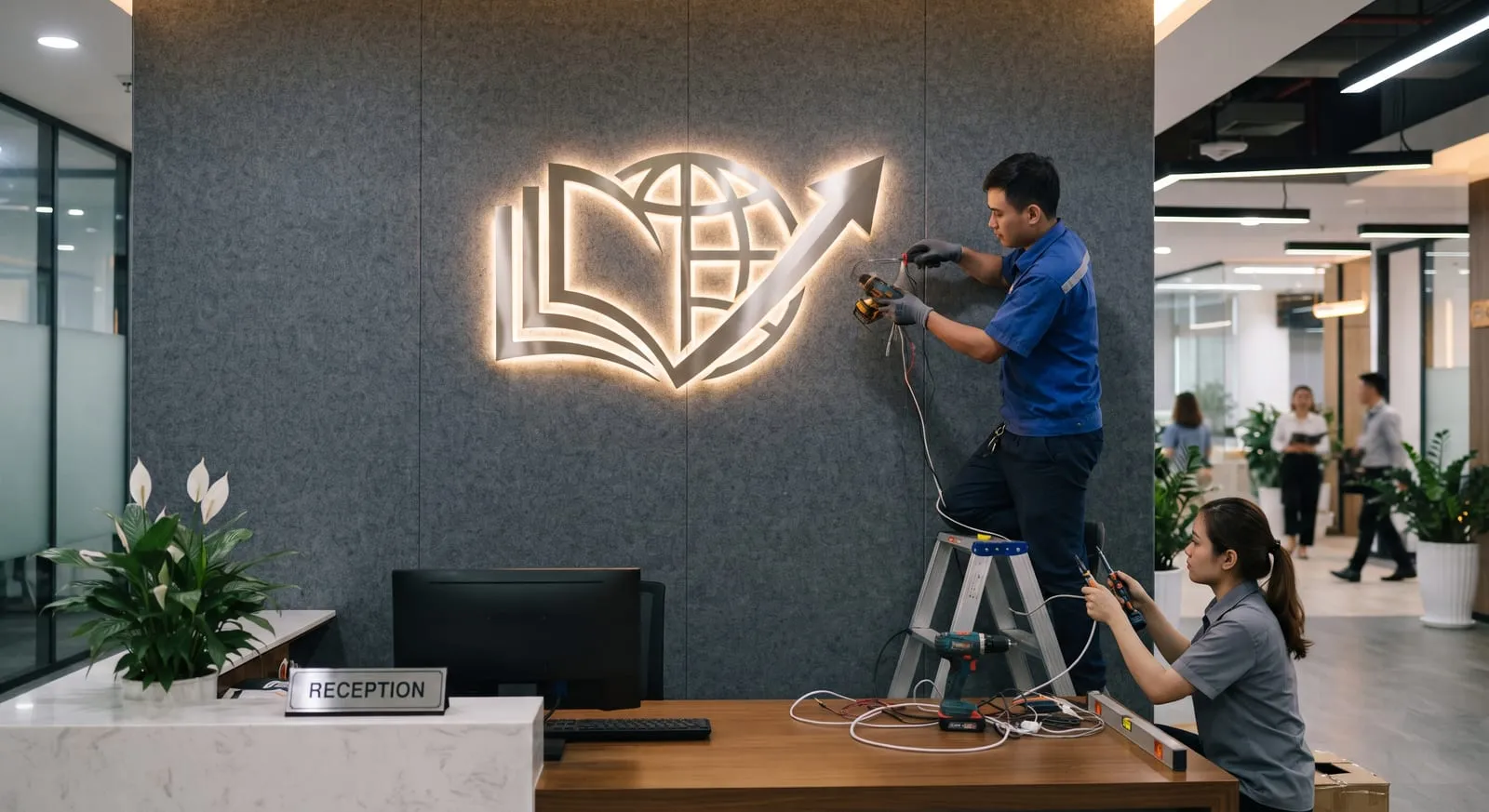 3D backlit logo