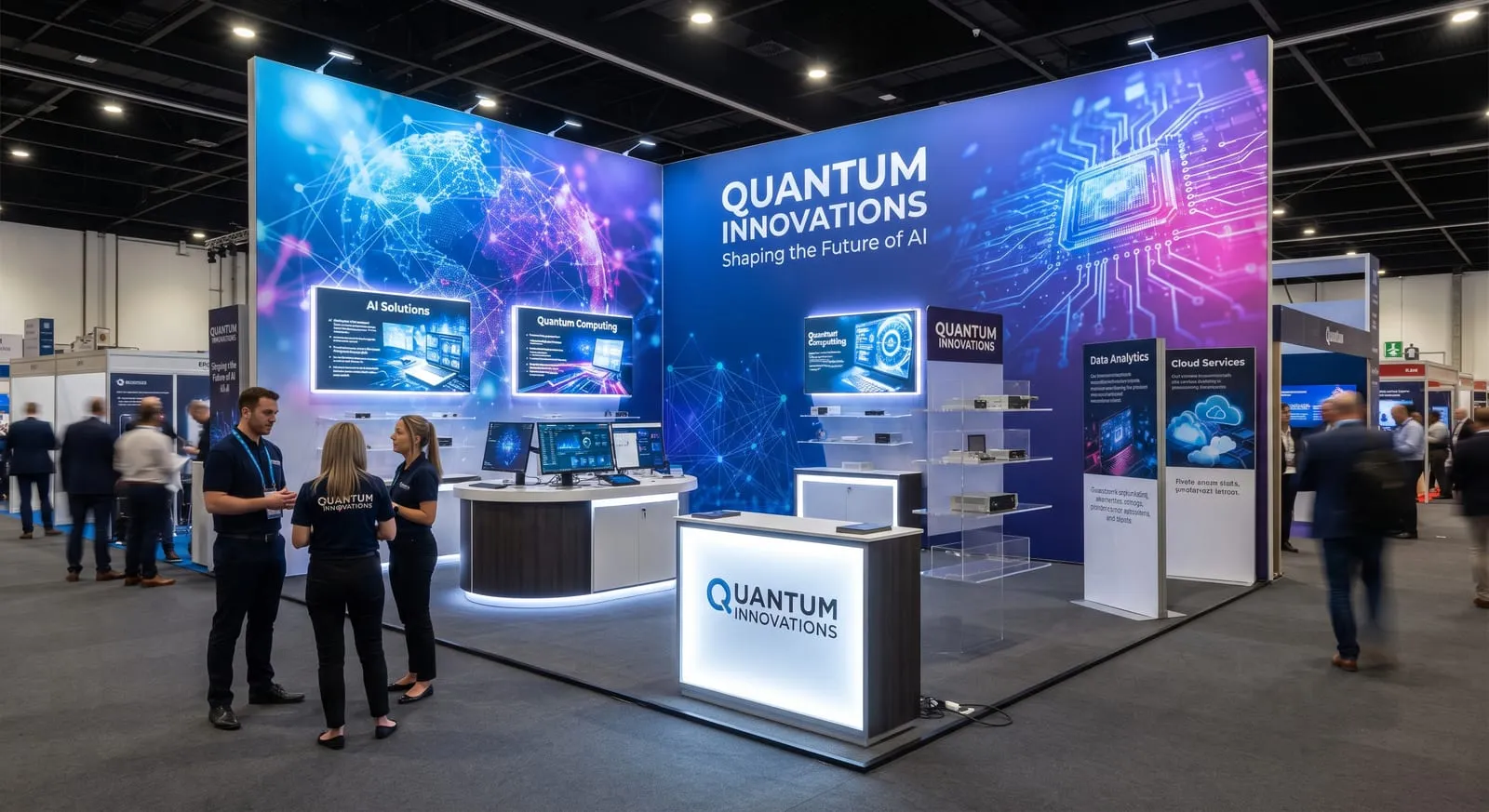 Backlit exhibition stand
