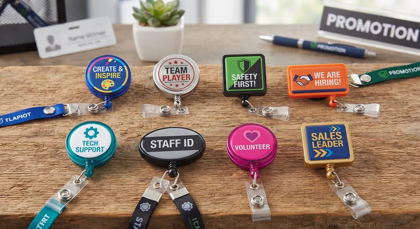 Branded badge reels