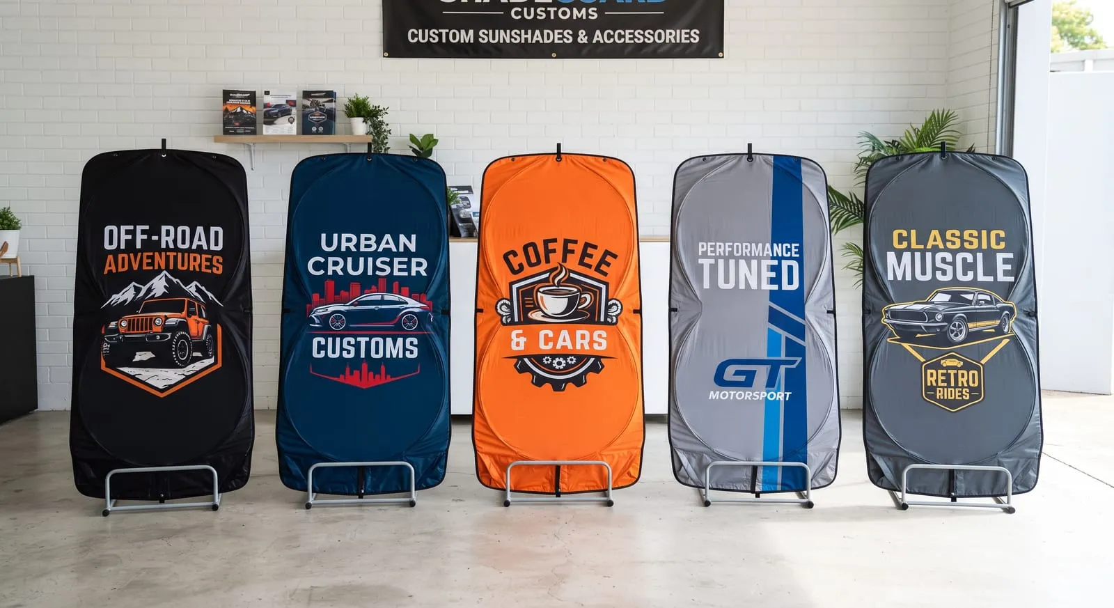 Branded car sunshades