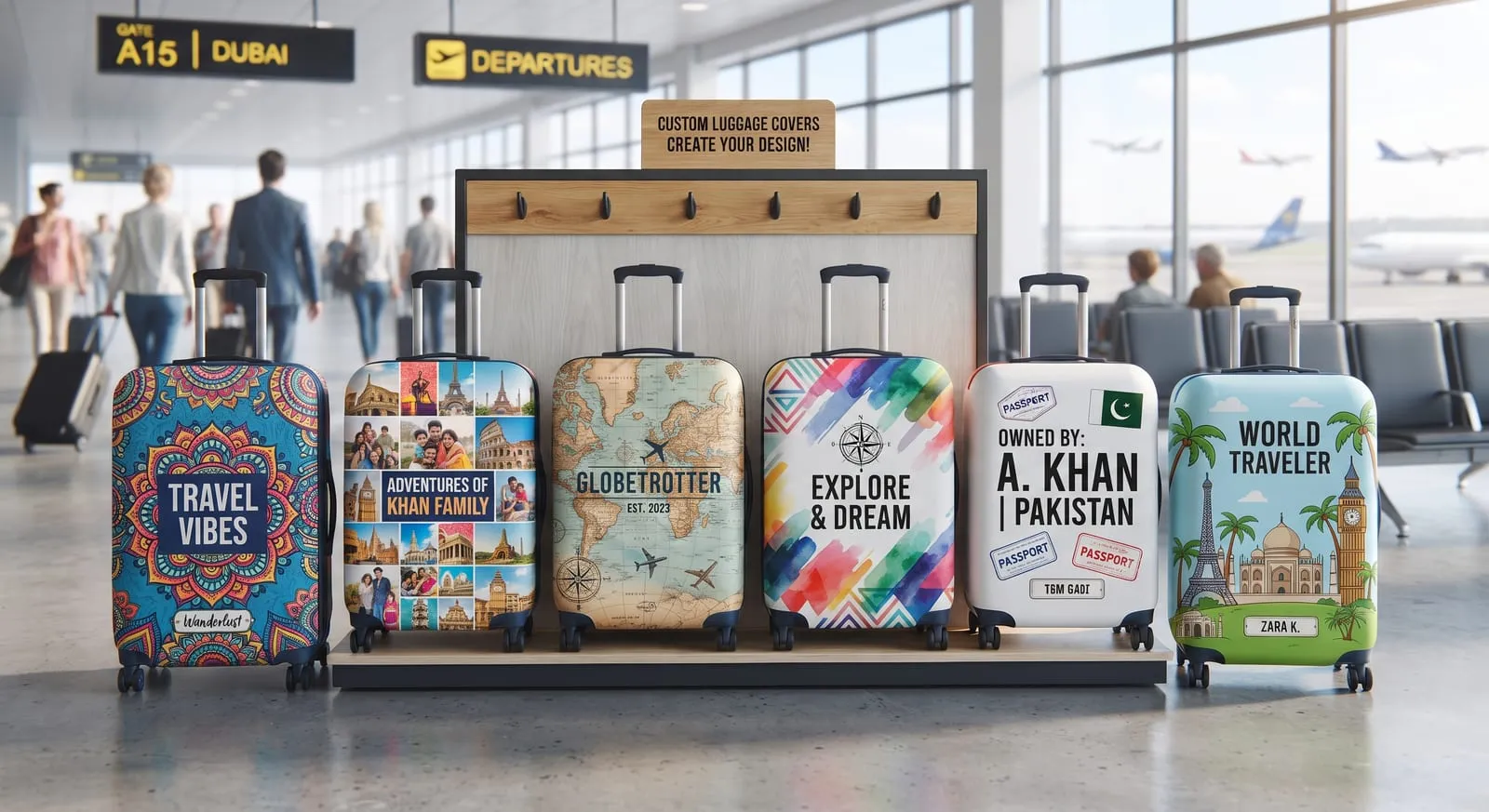 Branded luggage covers