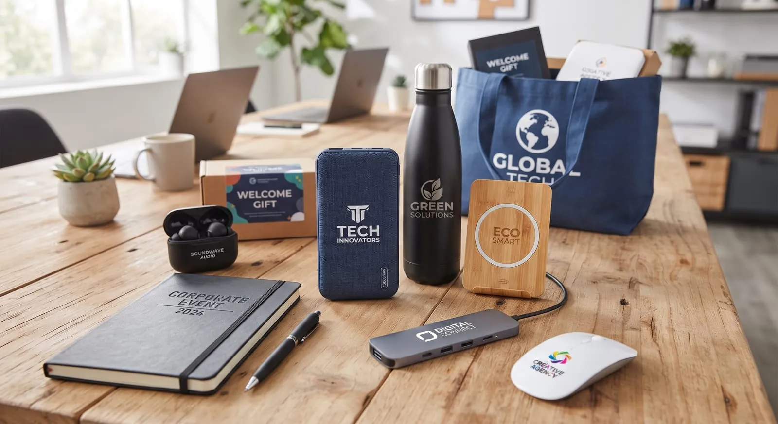 Branded tech gift sets