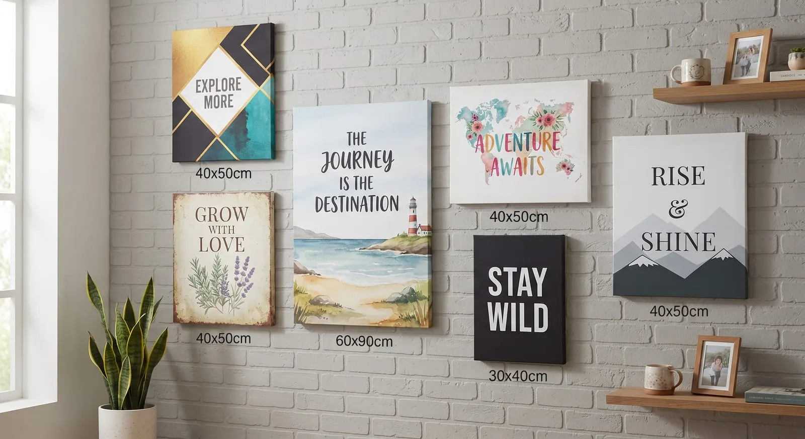 Canvas printing with frames