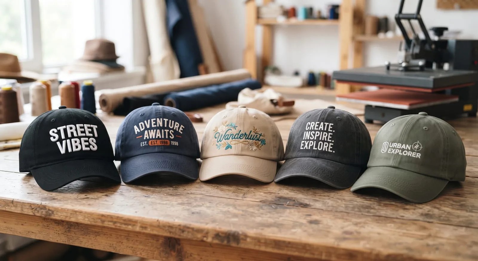 Cap embroidery and printing