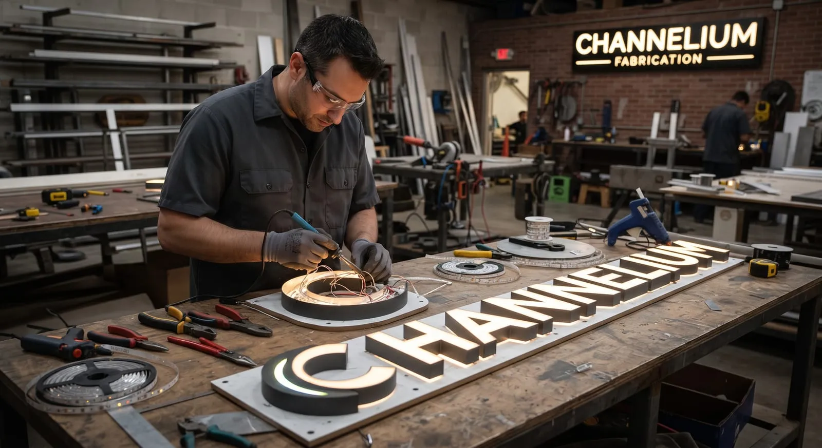 Channel letters and logo