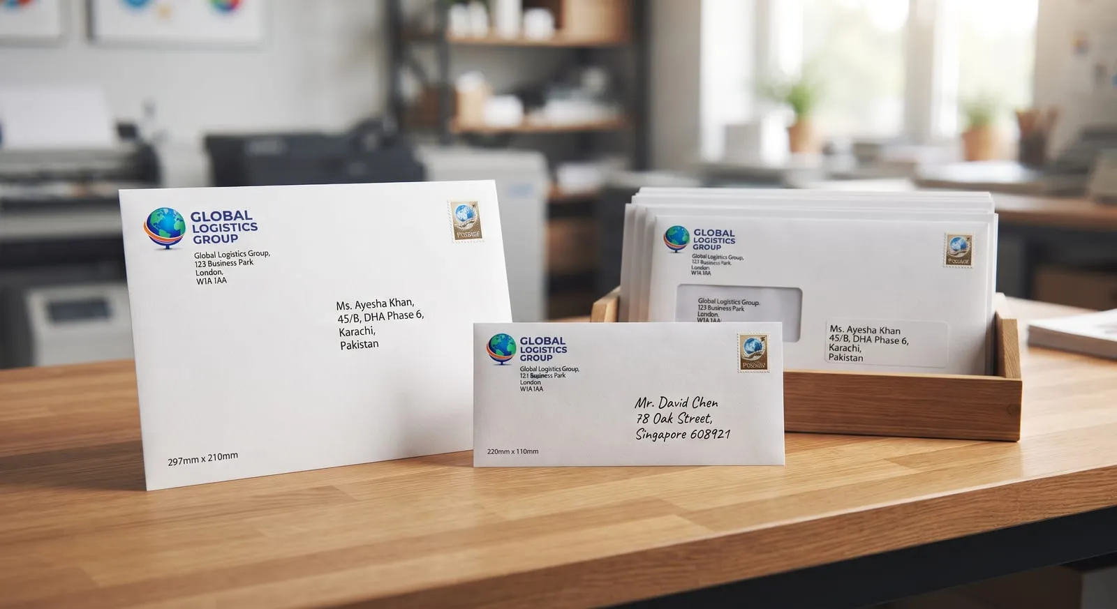 Envelope printing, A4 and DL