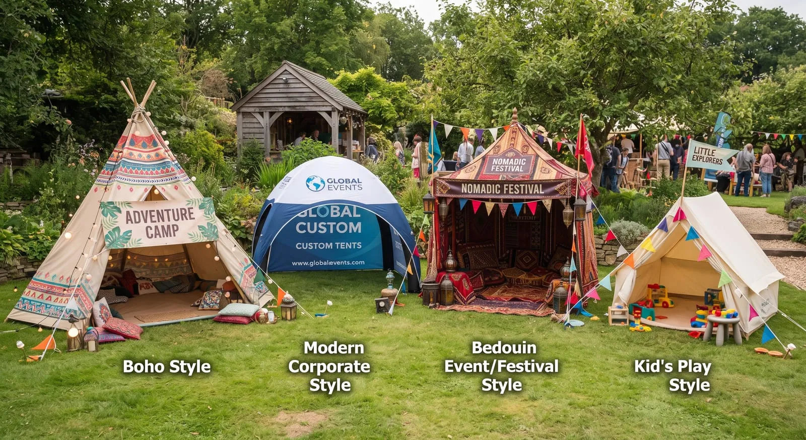 Fabric tent branding