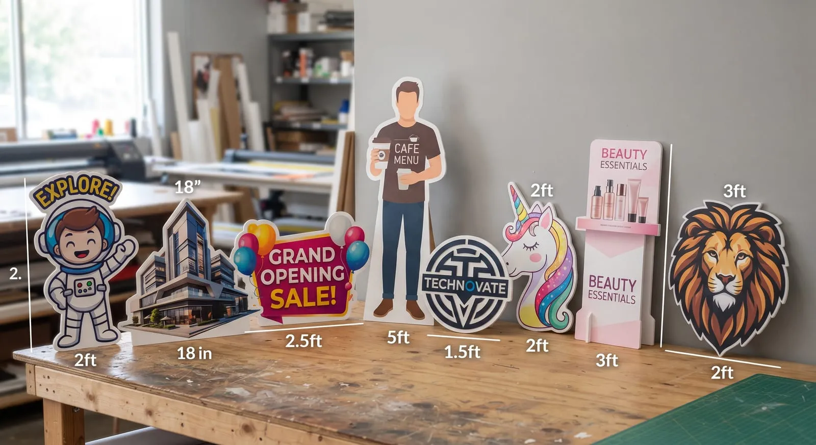 Foam board cut-outs