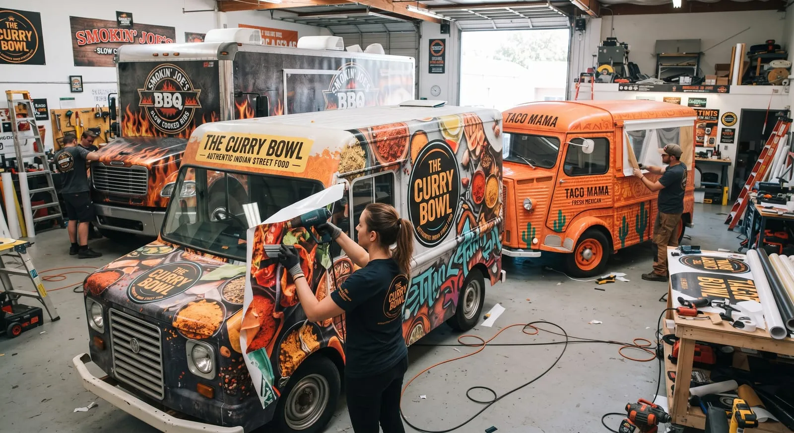 Food truck wrapping