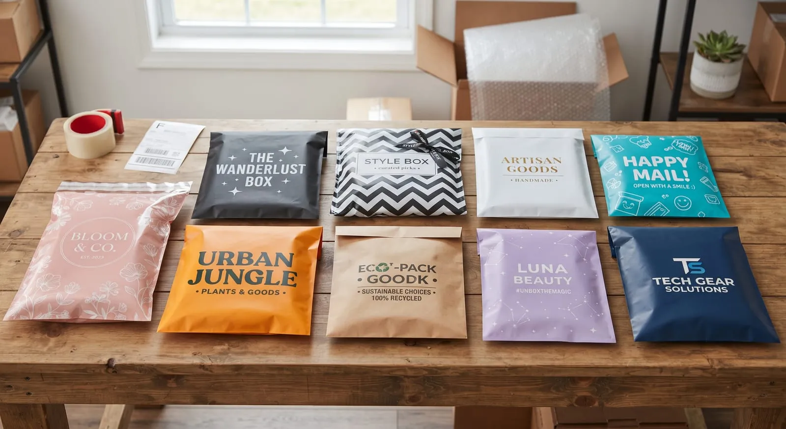 Mailer bag printing