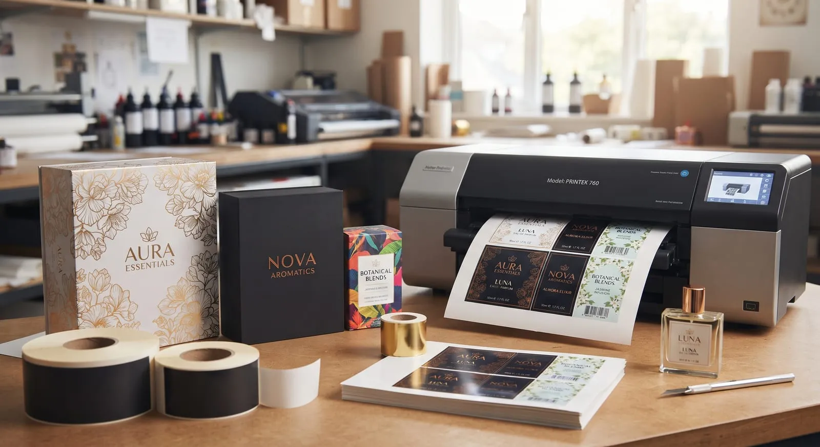 Perfume box and label printing