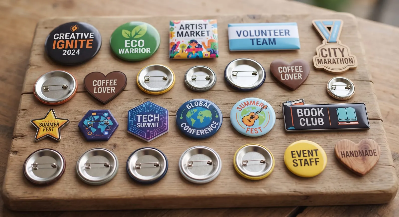 Pin badge printing