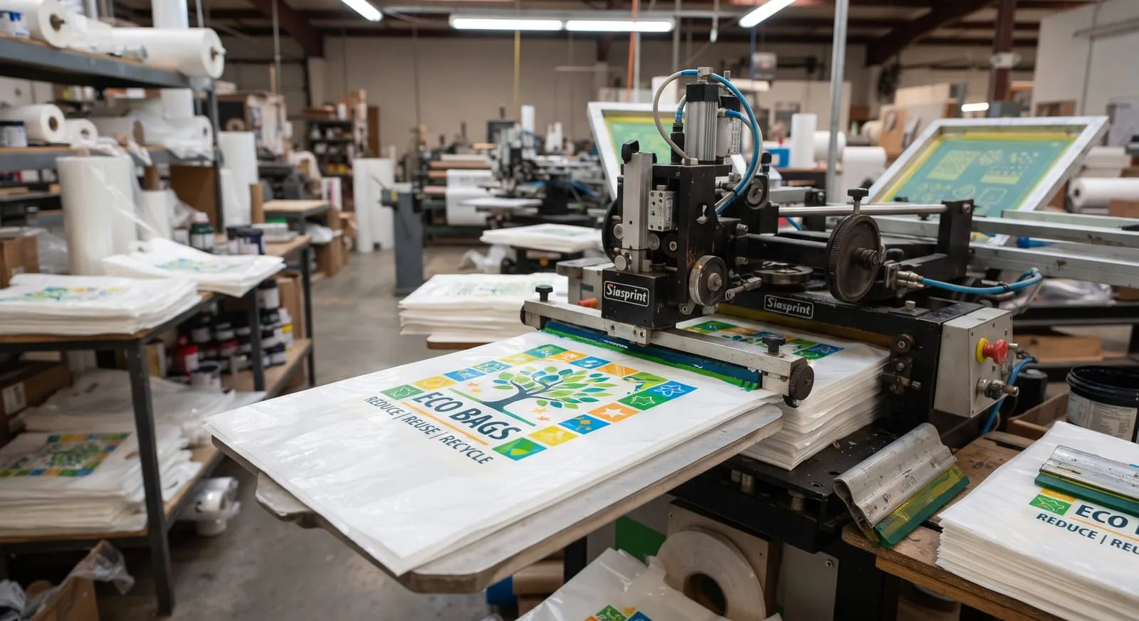 Plastic bag printing