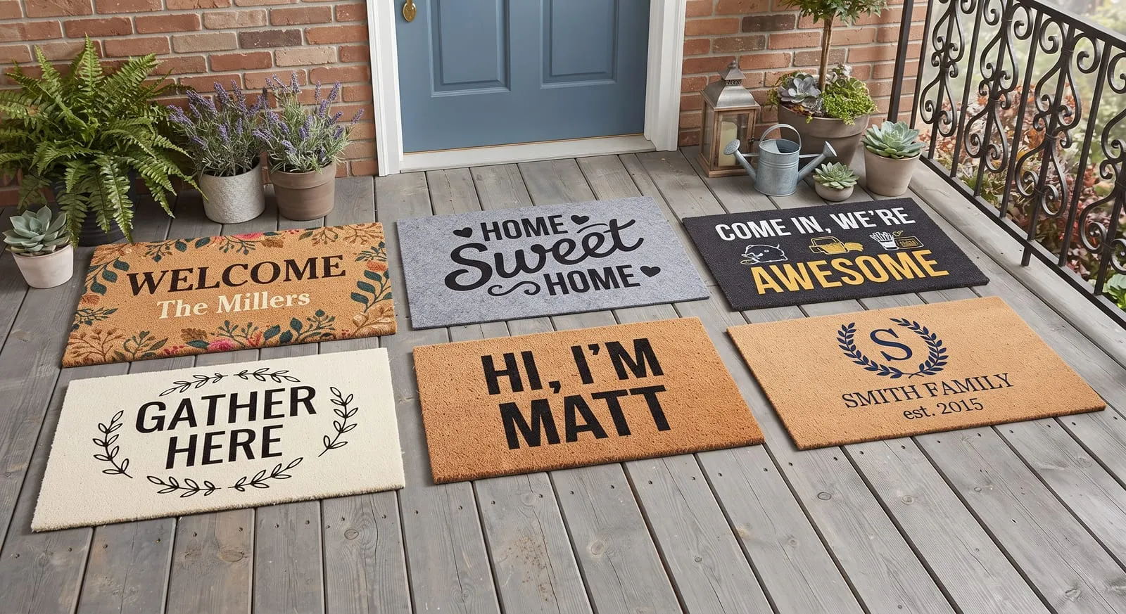 Printed door mats