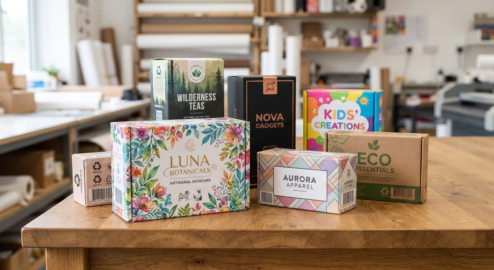 Printed paper boxes
