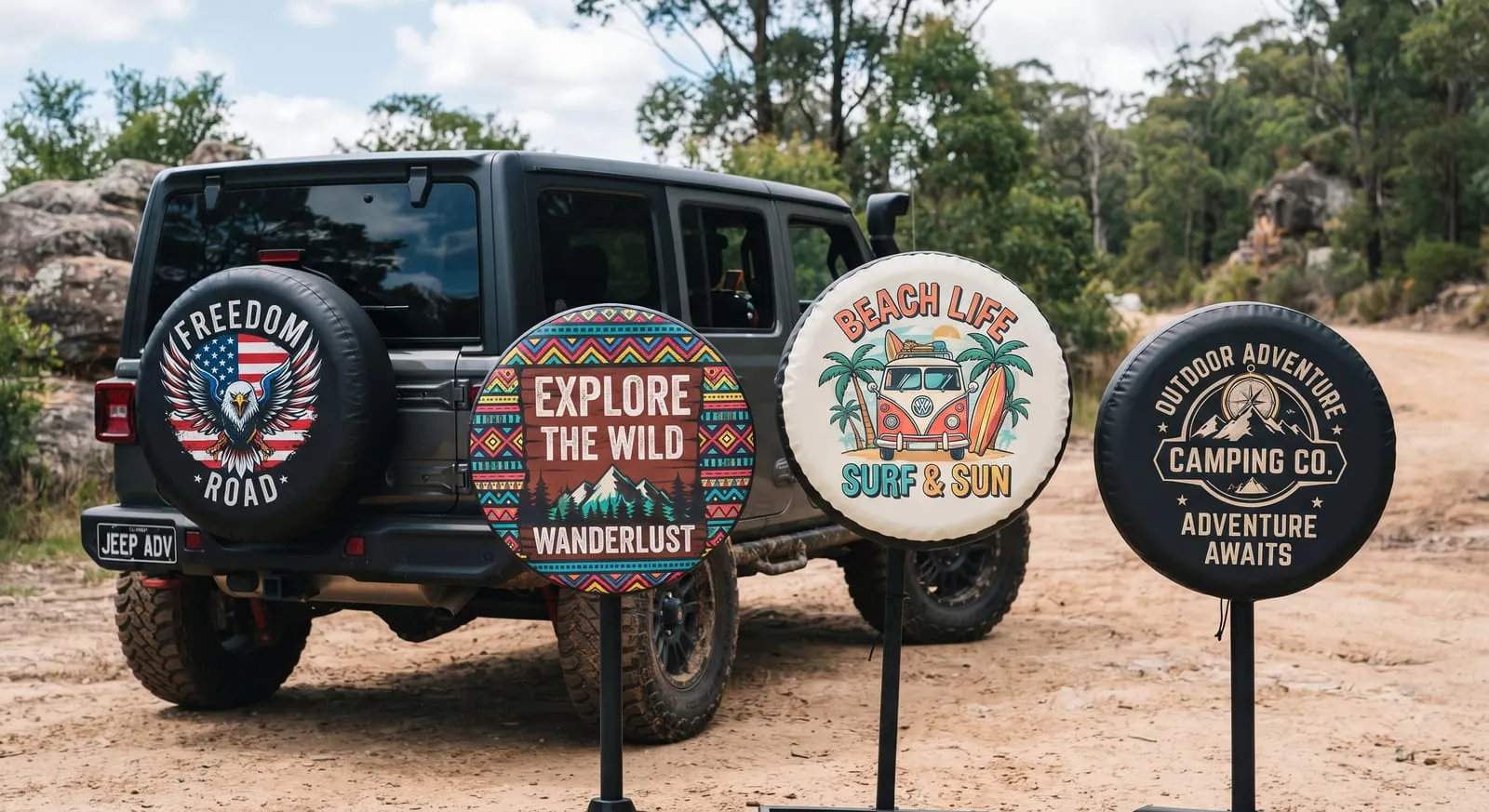 Printed spare tyre covers