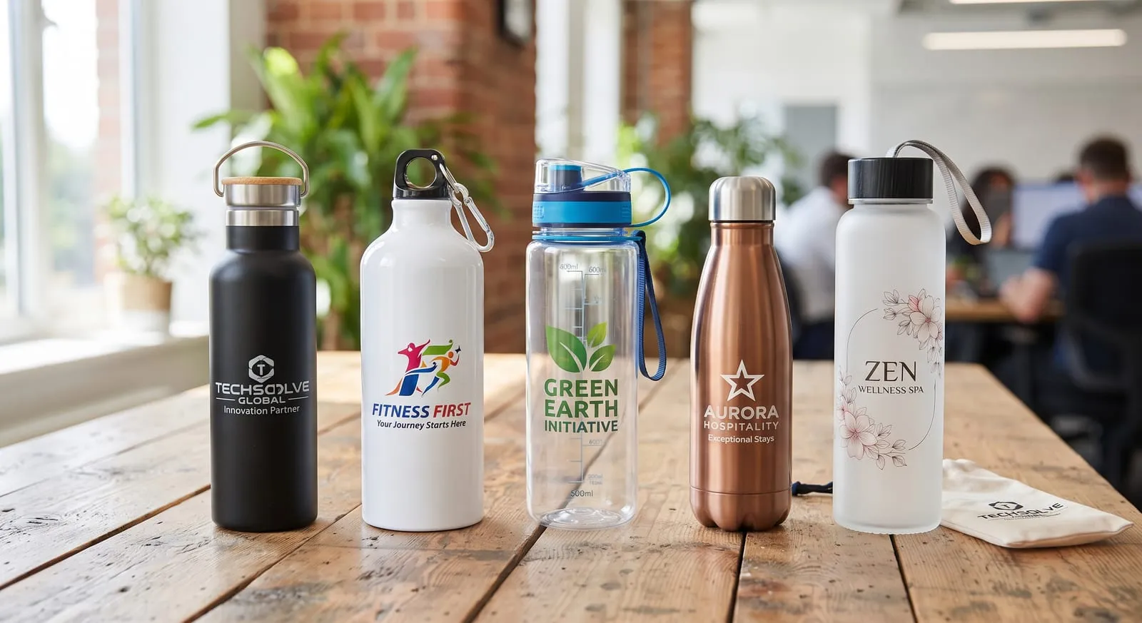 Printed water bottles