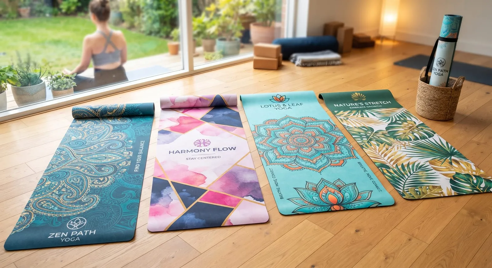 Printed yoga mats