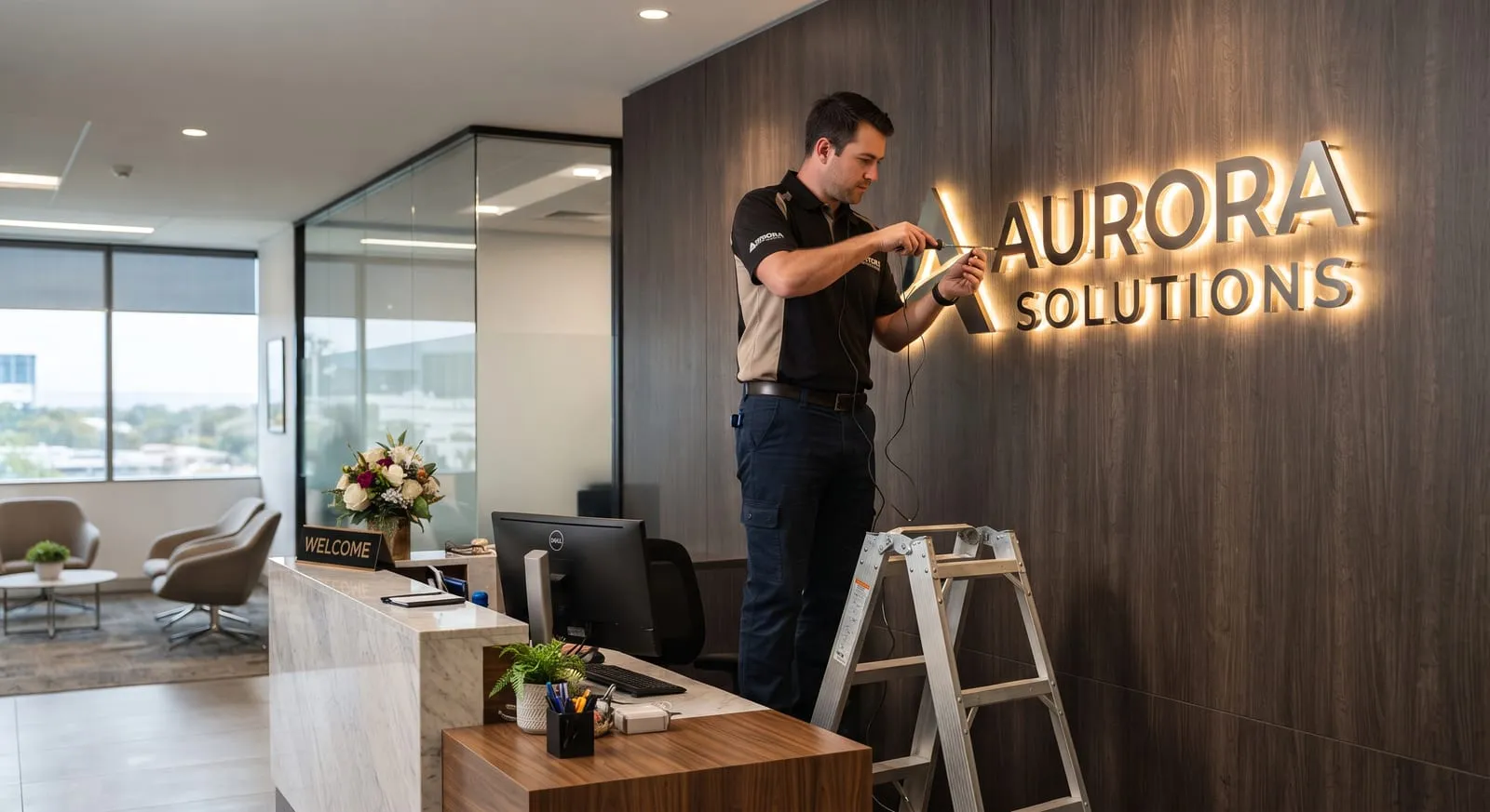 Reception signage