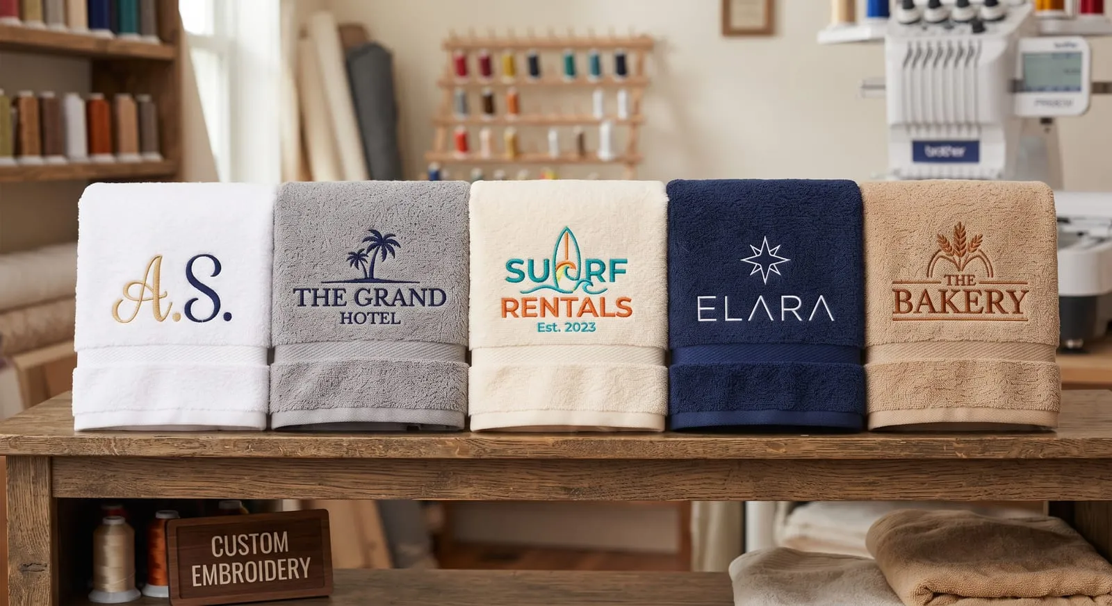 Towel embroidery