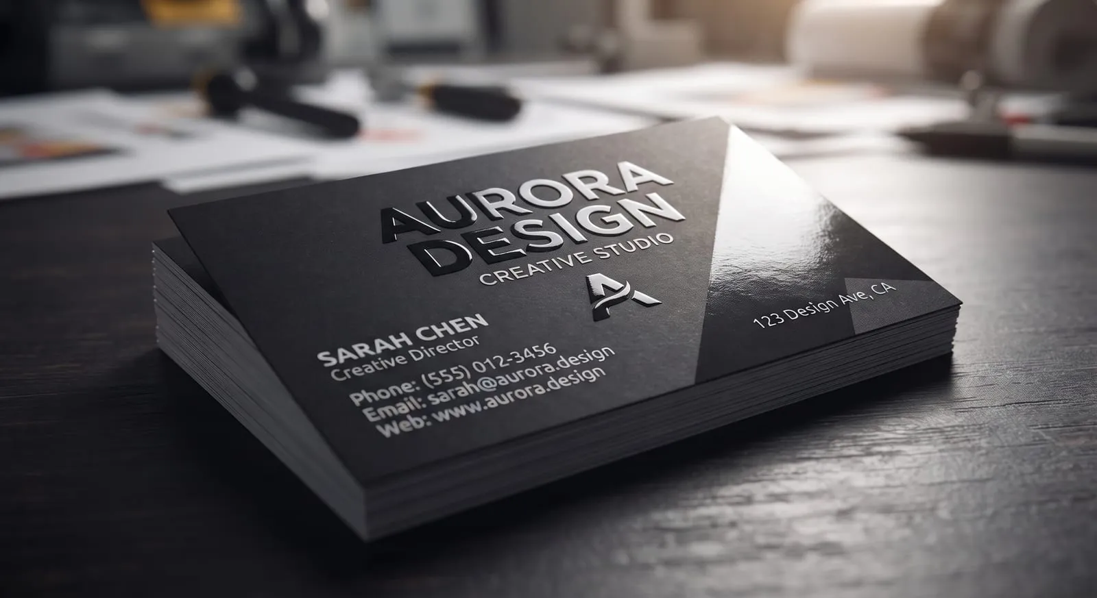 UV business cards